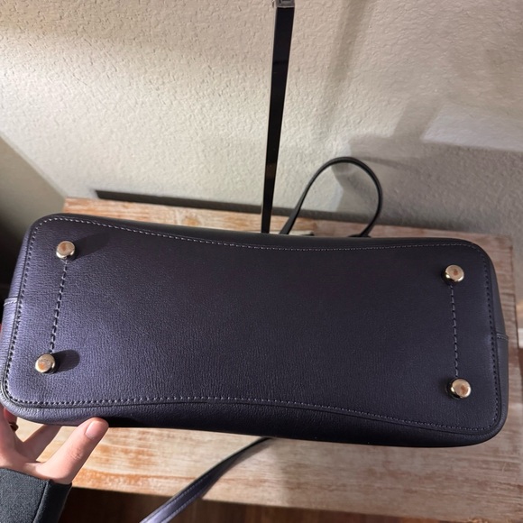 COACH Avenue Tote / Carry-All Shoulder Bag F48734 - Metallic Blue Navy EUC - Picture 4 of 8